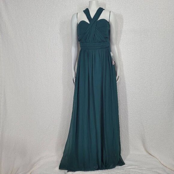 Birdy Grey Dresses & Skirts - Birdy Grey Chiffon Emerald Grace Convertible Flowy Dress Medium